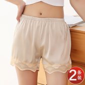 蕾丝花边 女士防走光可外穿配裙子宽松居家打底短裤 夏季 冰丝安全裤