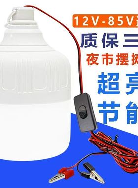 12Vled节能低压直流电瓶36V48V停电应急摆摊夜市灯三防电动车灯