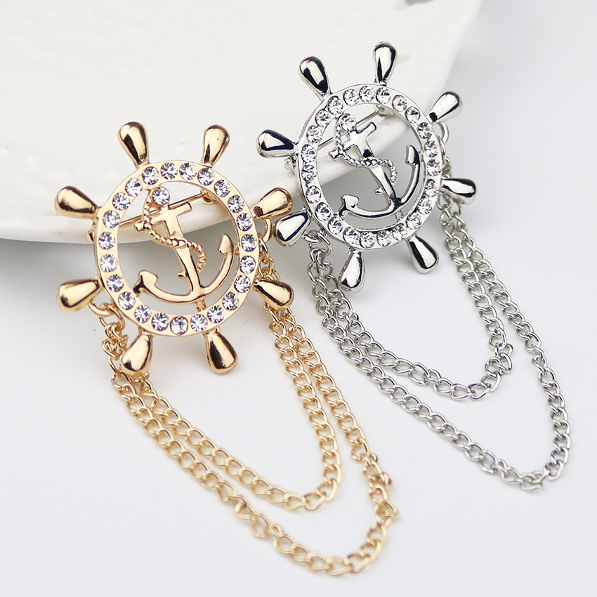 韩版时尚海军风胸花船舵饰品船锚胸针 男西服大衣徽章女别针潮,饰品/流行首饰/时尚饰品新,胸针,淘宝优惠券,粉丝福利购,淘宝优惠卷