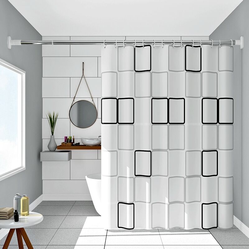 卫生间加厚防水防霉浴帘浴室隔断帘免打孔防水布挂帘家用门帘窗帘