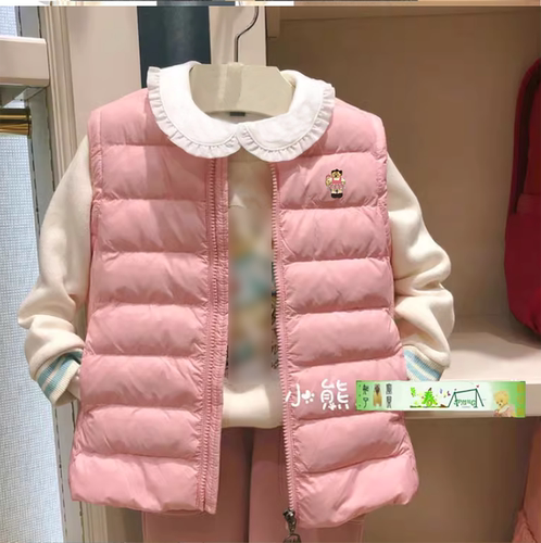 清仓女童棉背心加绒马甲