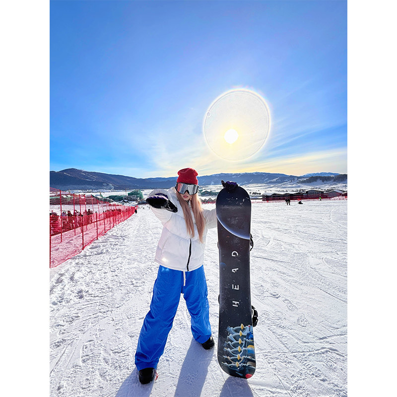 NECOYEP 美式字母印花抽绳连帽白棉服男女秋冬宽松百搭面包服外套