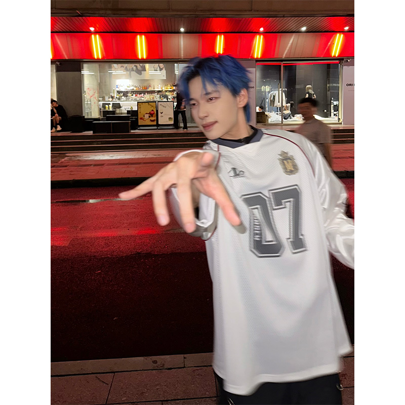 NECOYEP运动字母印花长袖球衣