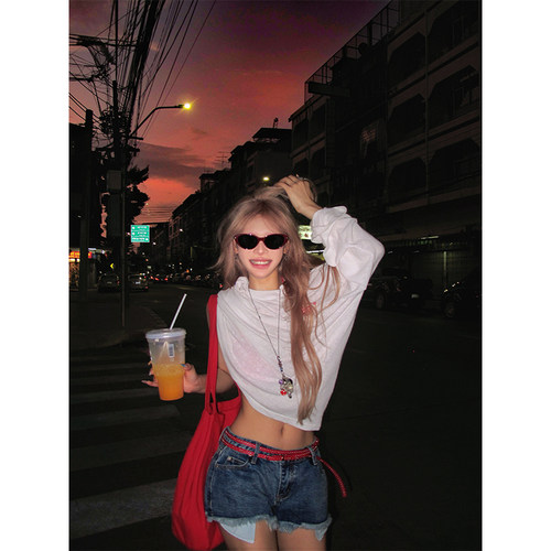NECOYEP 美式复古毛边直筒牛仔三分裤女辣妹夏季显瘦百搭休闲短裤