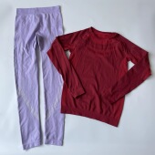 错码 滑雪套装 排汗速干衣户外健身跑步运动紧身衣长袖 crivit女款