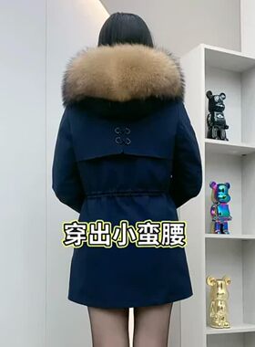 江誉冬季新款女士派克服双层内胆