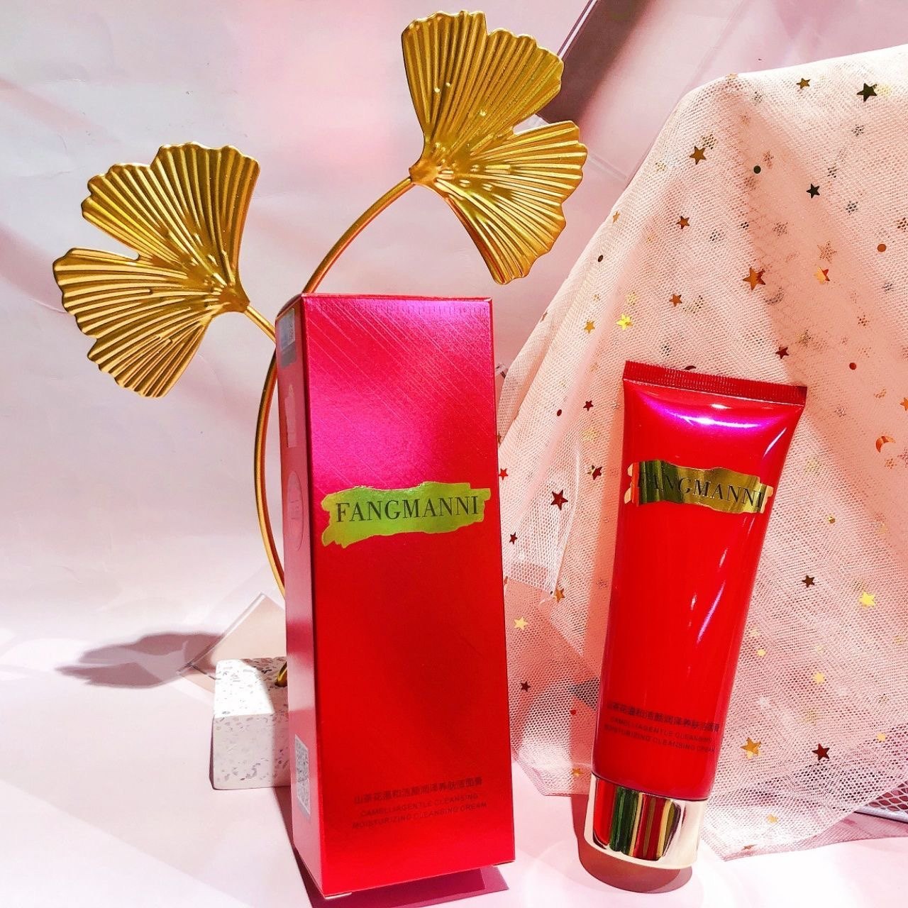 芳曼妮.120ml山茶花温和洁颜润泽养肤洁面膏官方正品控油不紧绷