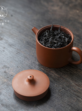 归景丨潮州朱泥手拉壶紫砂壶薄胎大口好投茶功夫茶壶手工茶壶