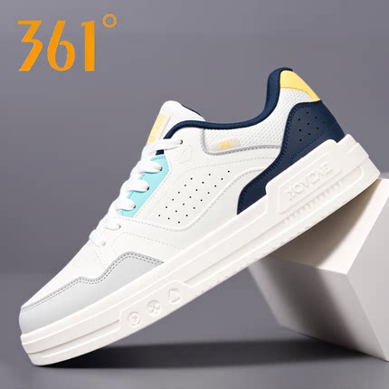 361运动鞋男鞋2024春秋新款革面透气低帮板鞋百搭轻便舒适休闲鞋