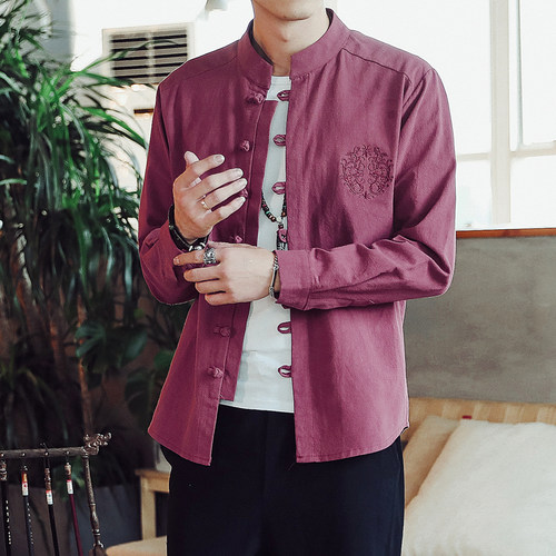 汉服长袖唐装中国风棉麻