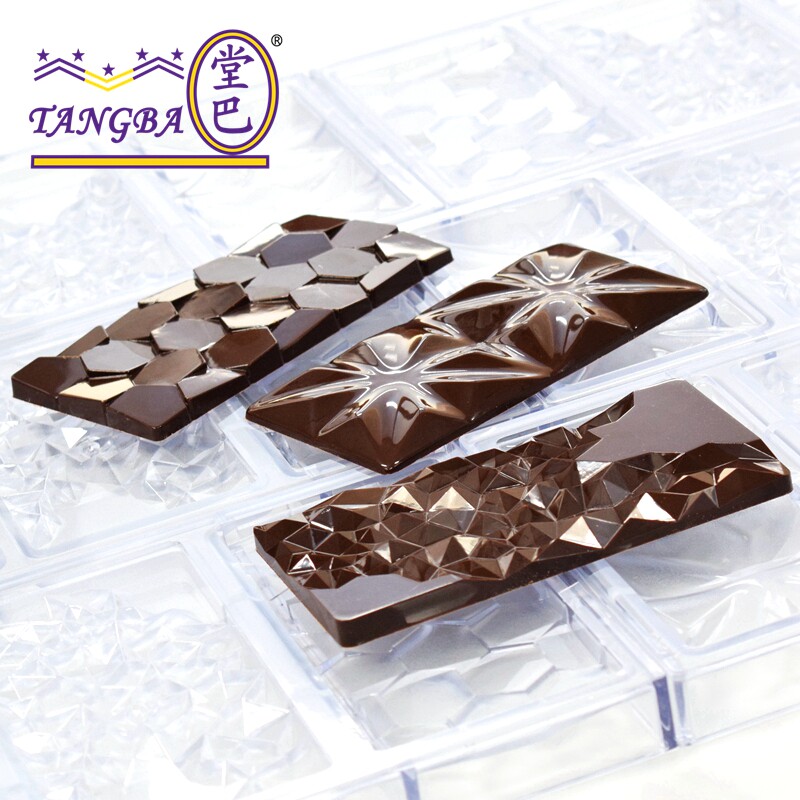 Tangba 90g Three-in-One Chocolate Mold QL1500 Edelweiss Geometric Brick Block Blocks