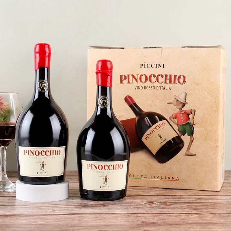 匹诺曹红酒 意大利进口pinocchio彼奇尼奇遇半甜红葡萄酒礼盒送礼,酒类,干红静态葡萄酒,淘宝优惠券,粉丝福利购,淘宝优惠卷
