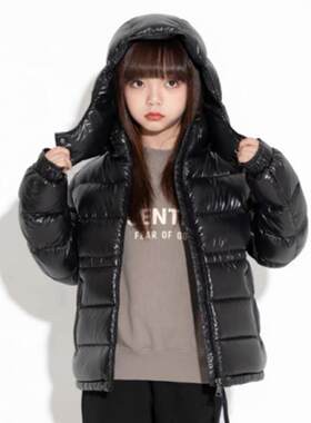 连帽白鹅绒上衣羽绒服
