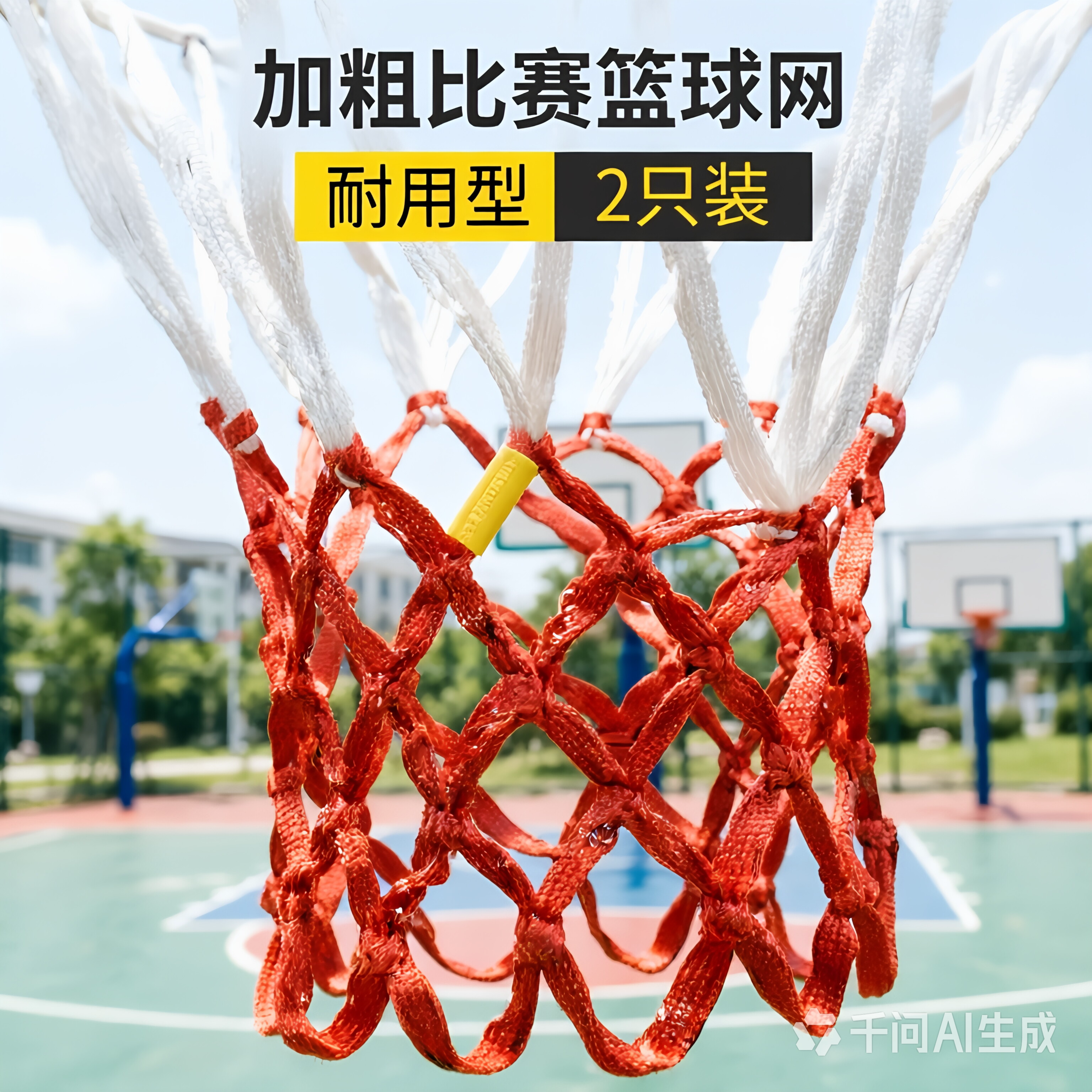 狂神篮球网加粗专业比赛篮网加长网兜篮圈网标准篮球框网篮筐网