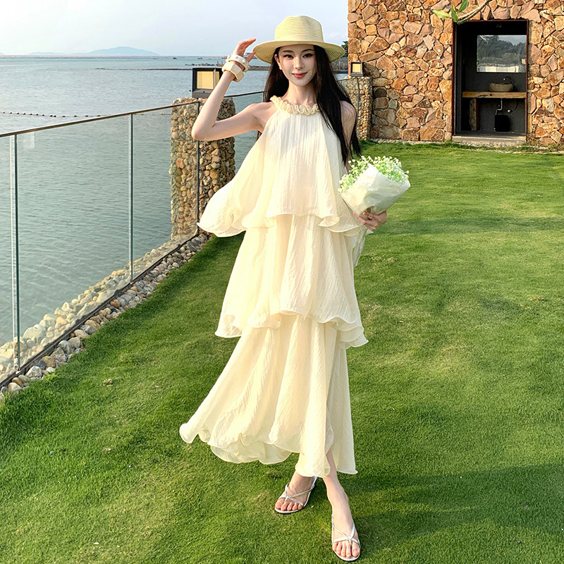 2026年夏季女装新款度假长连衣裙