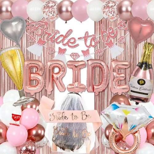 准新娘单身派对装饰气球bride
