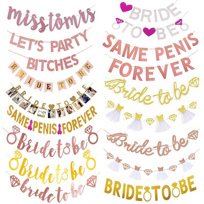 单身派对装饰拉旗Bridetobe