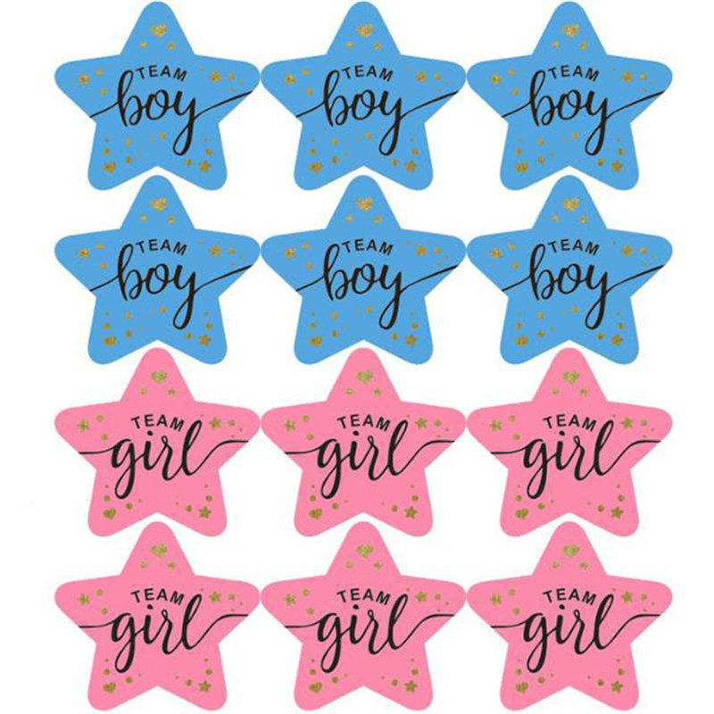 性别揭示贴纸team boy girl迎婴派对甜品装饰贴纸礼品袋封口贴,节庆用品/礼品,节日装扮用品,淘宝优惠券,粉丝福利购,淘宝优惠卷