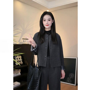 2026春季新款女原宿慵懒休闲风时尚套装长袖外套裤子两件套QY0088