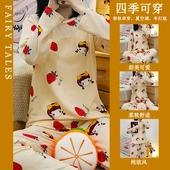 卡通可爱女孩士家居服小个子圆领套装 春秋夏季 睡衣女长袖