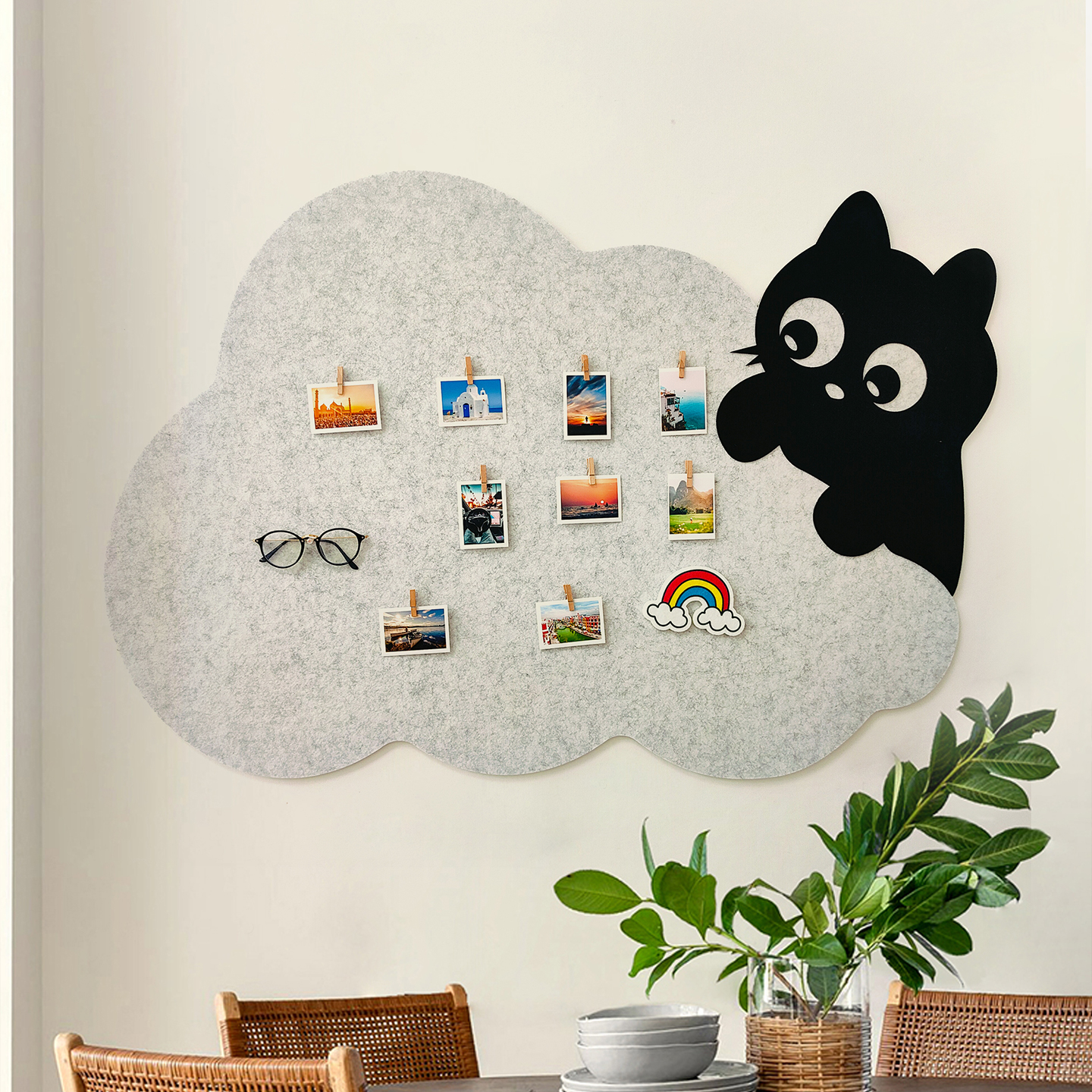 毛毡板照片墙贴背景墙谷子吧唧徽章收纳软木板氛围感海报痛墙展示