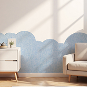 免打孔毛毡板立体墙贴墙面遮丑儿童房床围软包防撞防潮软木板自粘