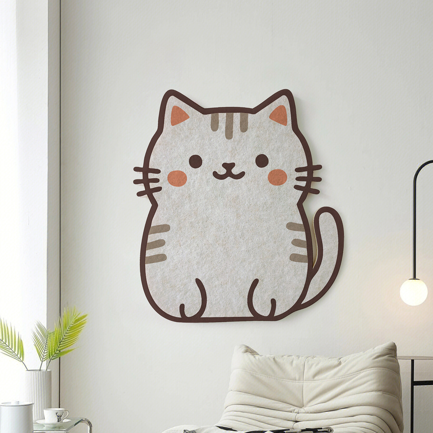 可爱猫咪毛毡板照片墙墙面装饰遮丑背景墙房间布置童趣风墙贴自粘,家居饰品,软装墙贴,淘宝优惠券,粉丝福利购,淘宝优惠卷