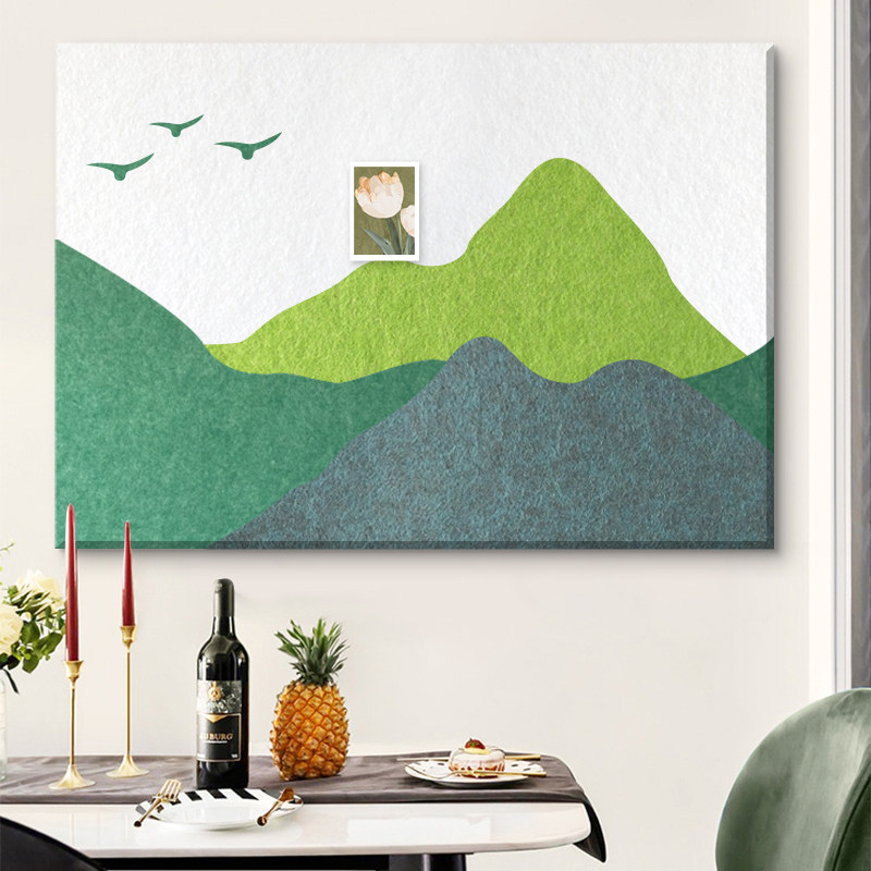 高颜值客厅立体照片相册墙北欧玄关卧室办公室背景壁饰毛毡板软木