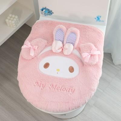 秋冬季马桶盖套罩上盖单独家用毛绒保暖坐垫坐便器垫圈新款两件套