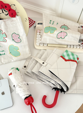 chic自由飞鸟~高颜值创意手提袋雨伞女晴雨两用ins防晒遮阳太阳伞