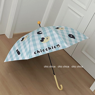 chic柠檬熟了~高颜值创意黄鼻子长柄雨伞女晴雨两用长柄伞高级感
