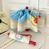 chic三福同款 小红靴苹果折叠雨伞女晴雨两用高颜值ins小众遮阳伞