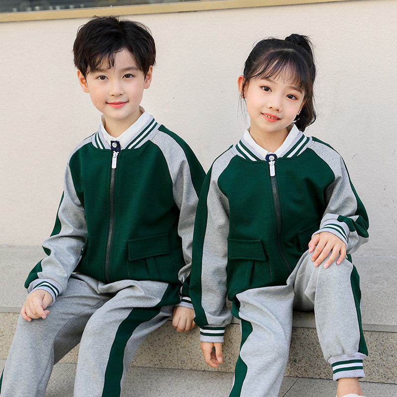 小学生校服学院风棒球服三件套