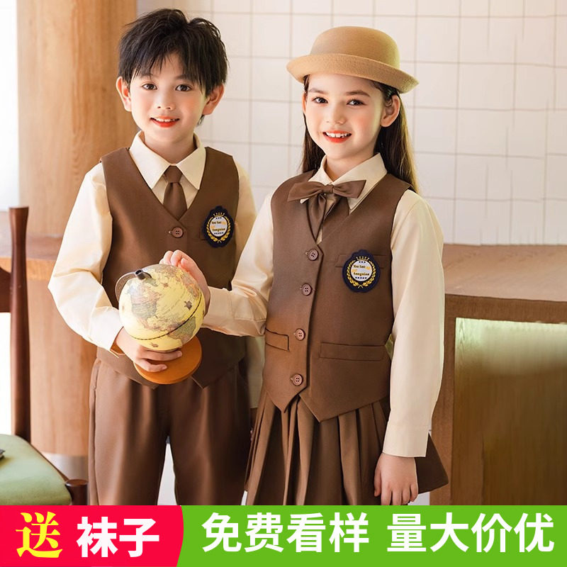 英伦风礼服中小学生演出合唱班服