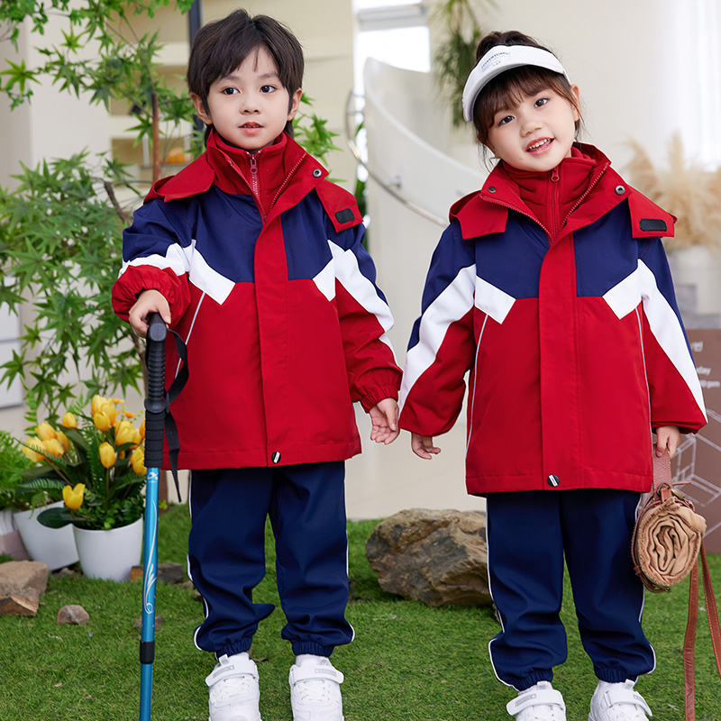 幼儿园园服春秋冲锋衣三四件套
