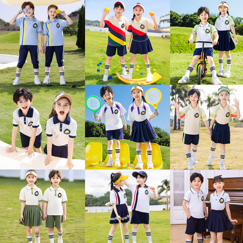 小学生校服夏季短袖套装学院风