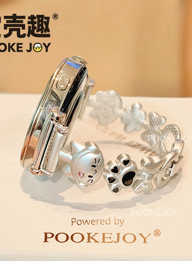 适用华为手表gt5表带音乐猫fit4pro金属透气可爱显白gt32新watch5