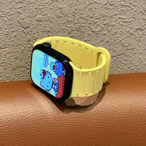 适用iWatch10手表带苹果透气小米98pro硅胶磁吸明星同款华为fit43