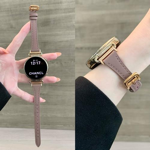 适用华为GT6高级玫瑰粉小蛮腰小羊皮表带gt3气质watch5舒适fit4新