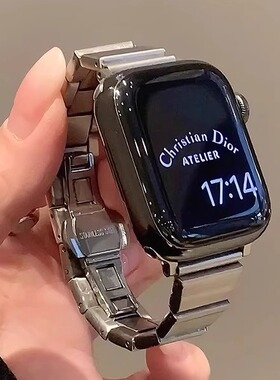 适用苹果AppleiWatch10s9s8s76金属高级感SE21高级男女小蛮腰表带