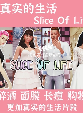 模拟人生4 Slice Of Life-真实生活mod 更真实的生活 1.53以上