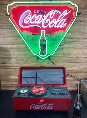 美国可口可乐美式复古Coca-cola霓虹灯餐厅网红广告灯箱商铺招牌