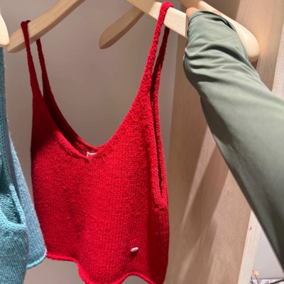 针织背心吊带纯色韩国东大门