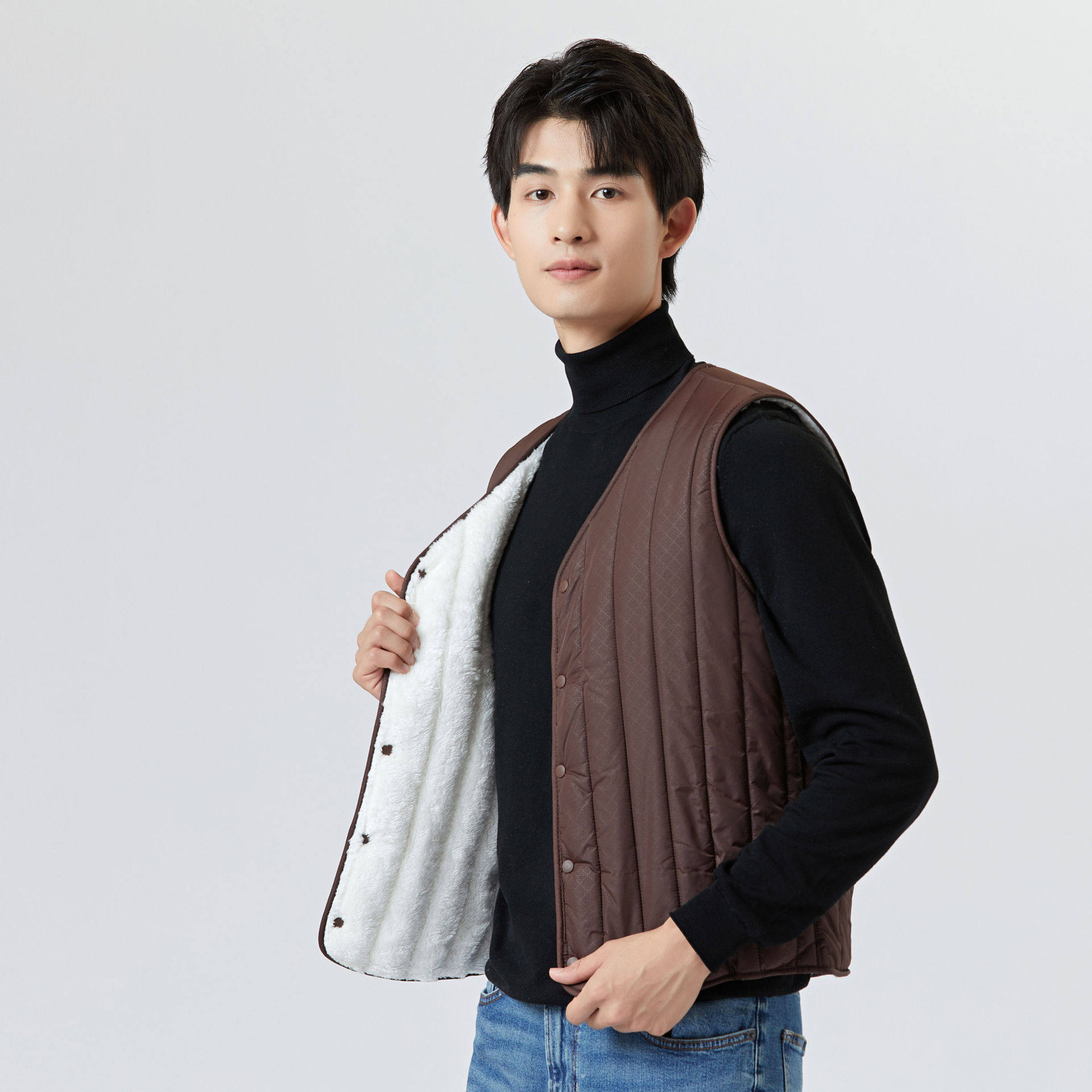 衫宣男士羊羔绒棉马甲背心加绒马甲保暖内胆男款中老年2166,男装,常规马甲,淘宝优惠券,粉丝福利购,淘宝优惠卷