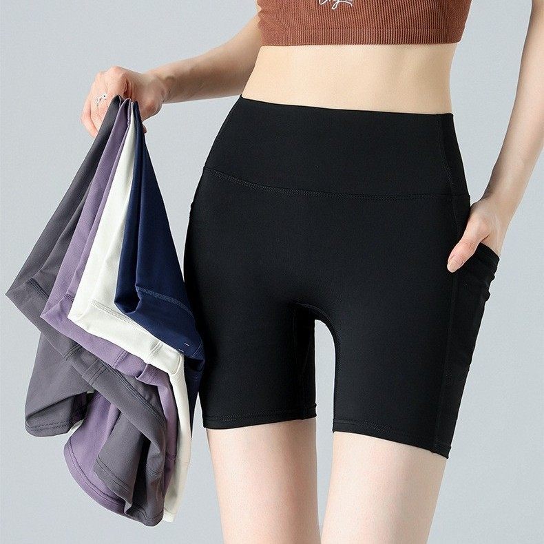 四分妖精瑜伽裤女秋季新款收腹带口袋提臀打底裤高腰显瘦运动短裤,运动/瑜伽/健身/球迷用品,瑜伽中/短裤,淘宝优惠券,粉丝福利购,淘宝优惠卷