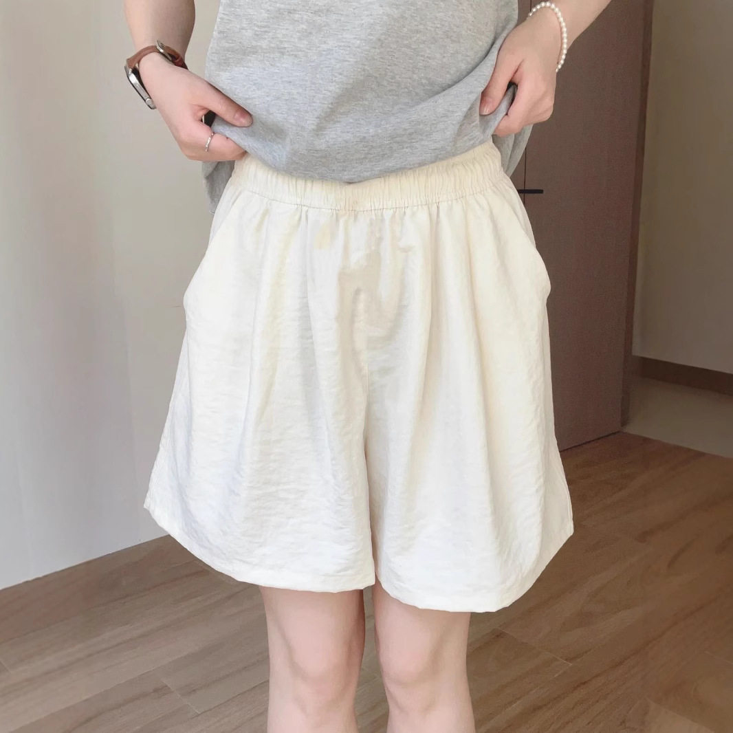 山本奶芙短裤女2025秋季新款修身显瘦百搭简约高腰透气休闲五分裤,女装/女士精品,休闲裤,淘宝优惠券,粉丝福利购,淘宝优惠卷