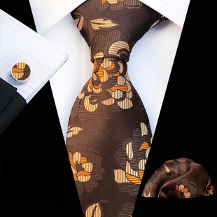 necktie + cufflinks + hanky men suit 3 sets neck tie 领带
