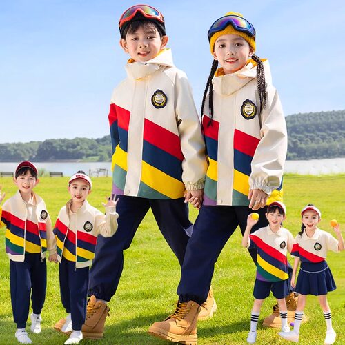 幼儿园园服春秋三件套小学生校服秋冬装冲锋衣儿童班服运动会套装