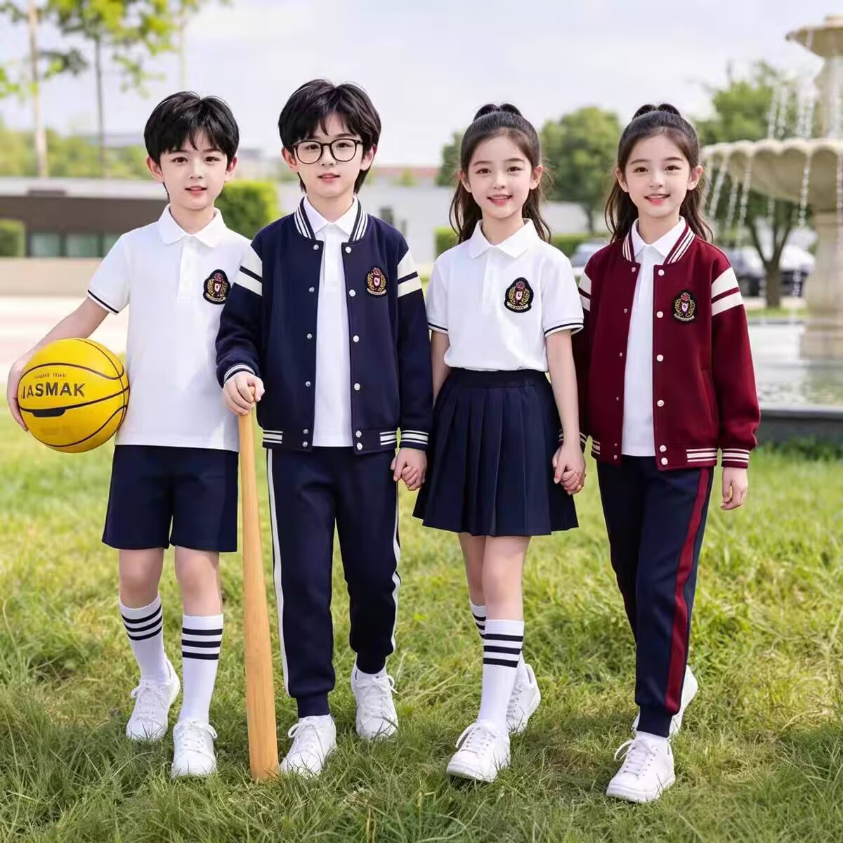 幼儿园园服春秋款学院风休闲一年级儿童校服套装小学生班服三件套