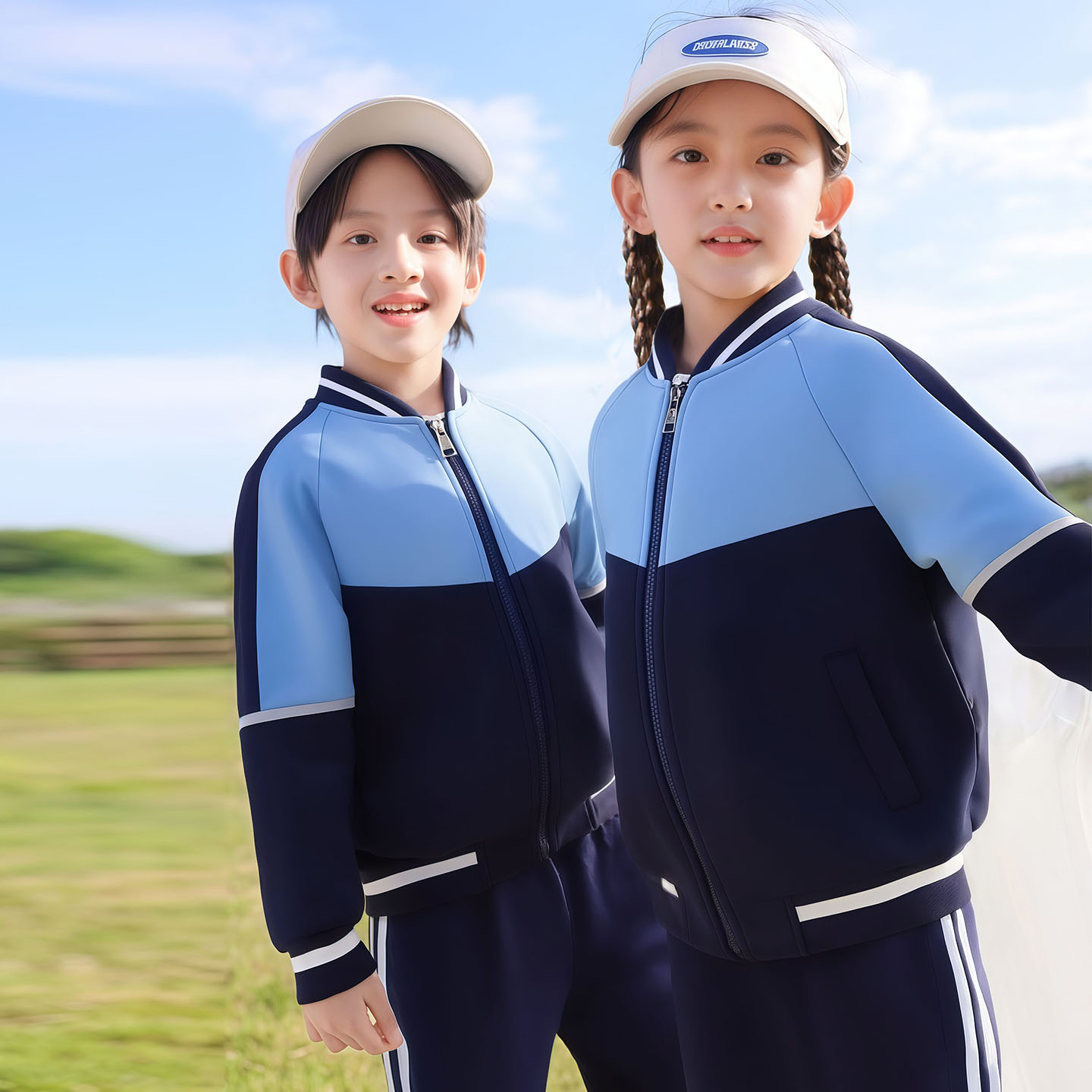 小学生校服套装春秋款三件套幼儿园园服春秋装运动会一二年级班服